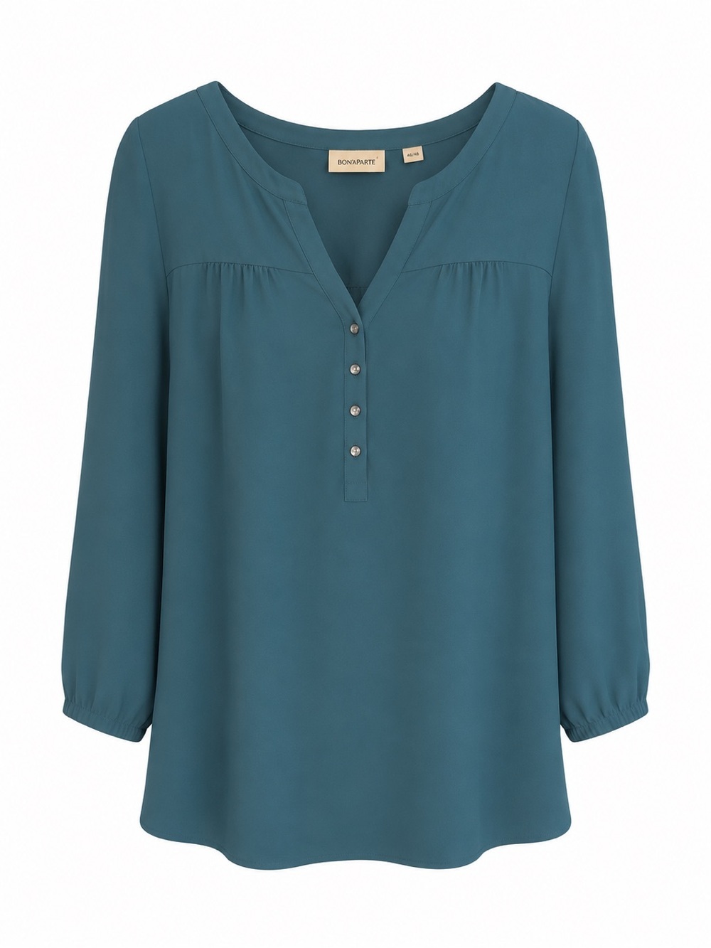 NWT Avenue Teal Roll Tab Sleeve Blouse Tunic Top Plus Size 22/24
